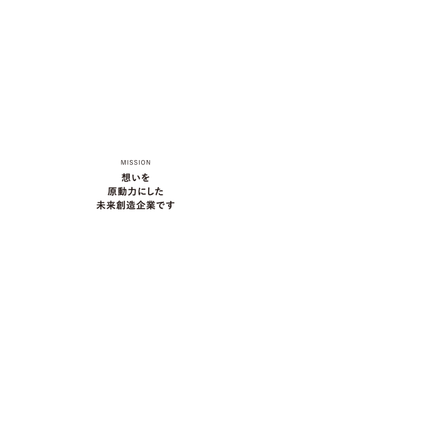 想いを原動力にした未来創造企業です